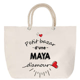 Sac Fête des Mères Mamie Famille Idée Cadeau anniversaire Noël Travail Boulot Métier Départ Retraite Collègue Femme cabas shopping plage