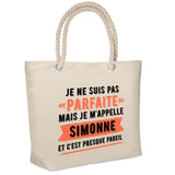 Sac Fête des Mères Mamie Famille Idée Cadeau anniversaire Noël Travail Boulot Métier Départ Retraite Collègue Femme cabas shopping plage