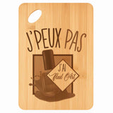 Planche bambou gravée personnalisée femme homme idée cadeau Fête des Mères Fête des Pères apéro papa maman prénom cuisine plateau fromage