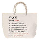 Sac Fête des Mères Mamie Famille Idée Cadeau anniversaire Noël Travail Boulot Métier Départ Retraite Collègue Femme cabas shopping plage
