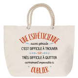 Sac Fête des Mères Mamie Famille Idée Cadeau anniversaire Noël Travail Boulot Métier Départ Retraite Collègue Femme cabas shopping plage