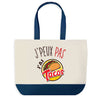 Sac de shopping bleu J'peux pas Tacos