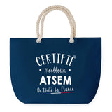 Sac de plage Bleu anse corde Certifié meilleur Atsem