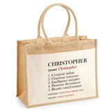 Sac Fête des Pères Papa Papi Frère Homme Famille Idée Cadeau anniversaire Noël Travail Boulot Métier Départ Retraite Collègue cabas 