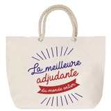 Sac Fête des Mères Mamie Famille Idée Cadeau anniversaire Noël Travail Boulot Métier Départ Retraite Collègue Femme cabas shopping plage