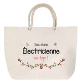 Sac Fête des Mères Mamie Famille Idée Cadeau anniversaire Noël Travail Boulot Métier Départ Retraite Collègue Femme cabas shopping plage