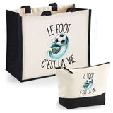 Cabas homme ou femme sac plage ou shopping tote bag pochette trousse Idée cadeau original pour anniversaire Noël travail départ retraite collègue famille fete des mères fetes des pères papa maman mamie papi
