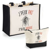 Cabas homme ou femme sac plage ou shopping tote bag pochette trousse Idée cadeau original pour anniversaire Noël travail départ retraite collègue famille fete des mères fetes des pères papa maman mamie papi