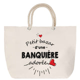 Sac Fête des Mères Mamie Famille Idée Cadeau anniversaire Noël Travail Boulot Métier Départ Retraite Collègue Femme cabas shopping plage