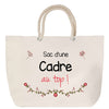 Sac Fête des Mères Mamie Famille Idée Cadeau anniversaire Noël Travail Boulot Métier Départ Retraite Collègue Femme cabas shopping plage