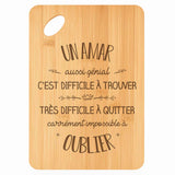 Planche bambou gravée personnalisée homme idée cadeau Fête des Pères apéro 30×20 prénom cuisine plateau fromage anniversaire noel papa papi 