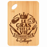 Planche bambou gravée personnalisée homme idée cadeau Fête des Pères apéro 30×20 prénom cuisine plateau fromage anniversaire noel papa papi 