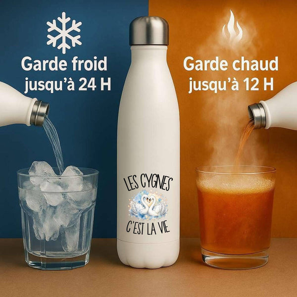 Gourde Isotherme Les cygnes c'est la vie
