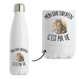Gourde Isotherme Mon Chat Européen c'est ma vie