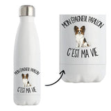 Gourde Isotherme Mon Épagneul Papillon c'est ma vie