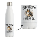Gourde Isotherme Mon Shetland c'est ma vie