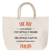 Sac Fête des Mères Mamie Famille Idée Cadeau anniversaire Noël Travail Boulot Métier Départ Retraite Collègue Femme cabas shopping plage
