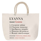 Sac Fête des Mères Mamie Famille Idée Cadeau anniversaire Noël Travail Boulot Métier Départ Retraite Collègue Femme cabas shopping plage