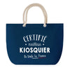 Sac de plage Bleu anse corde Certifié meilleur Kiosquier