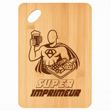 Planche bambou gravée personnalisée homme idée cadeau Fête des Pères apéro 30×20 prénom cuisine plateau fromage anniversaire noel papa papi 