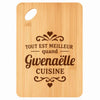 Planche bambou gravée personnalisée femme idée cadeau Fête des Mères apéro 30×20 prénom cuisine plateau fromage anniversaire noel maman mamie