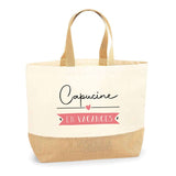 Sac Jute Fête des Mères Fêtes des Pères Mamie Papi Famille Idée Cadeau anniversaire Noël Travail Boulot Métier Départ Retraite Collègue Femme Homme