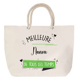 Sac Fête des Mères Mamie Famille Idée Cadeau anniversaire Noël Travail Boulot Métier Départ Retraite Collègue Femme cabas shopping plage