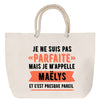 Sac Fête des Mères Mamie Famille Idée Cadeau anniversaire Noël Travail Boulot Métier Départ Retraite Collègue Femme cabas shopping plage