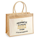 Sac Fête des Mères Mamie Famille Idée Cadeau anniversaire Noël Travail Boulot Métier Départ Retraite Collègue Femme cabas shopping plage
