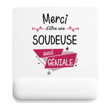 Tapis de souris ergonomique avec repose-poignet, accessoire bureau pour femme et homme, fête des pères, cadeau pas cher, idée cadeau fête des mères, secret santa, départ à la retraite, télétravail et gaming