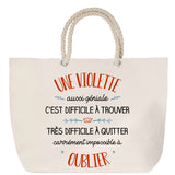Sac Fête des Mères Mamie Famille Idée Cadeau anniversaire Noël Travail Boulot Métier Départ Retraite Collègue Femme cabas shopping plage
