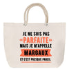 Sac Fête des Mères Mamie Famille Idée Cadeau anniversaire Noël Travail Boulot Métier Départ Retraite Collègue Femme cabas shopping plage