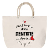 Sac Fête des Mères Mamie Famille Idée Cadeau anniversaire Noël Travail Boulot Métier Départ Retraite Collègue Femme cabas shopping plage