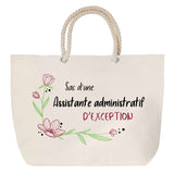 Sac Fête des Mères Mamie Famille Idée Cadeau anniversaire Noël Travail Boulot Métier Départ Retraite Collègue Femme cabas shopping plage