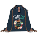 sac a dos bleu coton recycle avec pochette idee cadeau originale pour collegue ami prof ou membre de la famille cadeau mixte noel anniversaire secret santa ou depart au travail sac leger pratique et ecologique design breton moderne