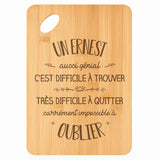 Planche bambou gravée personnalisée homme idée cadeau Fête des Pères apéro 30×20 prénom cuisine plateau fromage anniversaire noel papa papi 