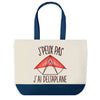 Sac de shopping bleu J'peux pas Deltaplane