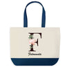 Sac de shopping bleu Fatoumata Lettre Fleur