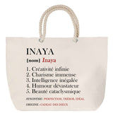 Sac Fête des Mères Mamie Famille Idée Cadeau anniversaire Noël Travail Boulot Métier Départ Retraite Collègue Femme cabas shopping plage
