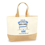 Sac Jute Fête des Mères Fêtes des Pères Mamie Papi Famille Idée Cadeau anniversaire Noël Travail Boulot Métier Départ Retraite Collègue Femme Homme