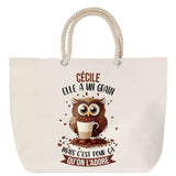 Sac Fête des Mères Mamie Famille Idée Cadeau anniversaire Noël Travail Boulot Métier Départ Retraite Collègue Femme cabas shopping plage