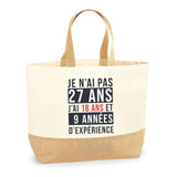 Sac Jute Fête des Mères Fêtes des Pères Mamie Papi Famille Idée Cadeau anniversaire Noël Travail Boulot Métier Départ Retraite Collègue Femme Homme