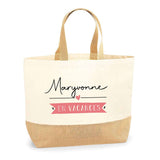 Sac Jute Fête des Mères Fêtes des Pères Mamie Papi Famille Idée Cadeau anniversaire Noël Travail Boulot Métier Départ Retraite Collègue Femme Homme