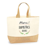 Sac Jute Fête des Mères Fêtes des Pères Mamie Papi Famille Idée Cadeau anniversaire Noël Travail Boulot Métier Départ Retraite Collègue Femme Homme