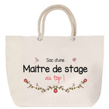 Sac Fête des Mères Mamie Famille Idée Cadeau anniversaire Noël Travail Boulot Métier Départ Retraite Collègue Femme cabas shopping plage