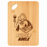 Planche bambou gravée personnalisée femme idée cadeau Fête des Mères apéro 30×20 prénom cuisine plateau fromage anniversaire noel maman mamie
