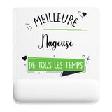 Tapis de souris ergonomique avec repose-poignet, accessoire bureau pour femme et homme, fête des pères, cadeau pas cher, idée cadeau fête des mères, secret santa, départ à la retraite, télétravail et gaming