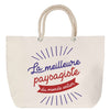 Sac Fête des Mères Mamie Famille Idée Cadeau anniversaire Noël Travail Boulot Métier Départ Retraite Collègue Femme cabas shopping plage