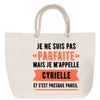 Sac Fête des Mères Mamie Famille Idée Cadeau anniversaire Noël Travail Boulot Métier Départ Retraite Collègue Femme cabas shopping plage