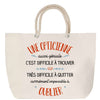 Sac Fête des Mères Mamie Famille Idée Cadeau anniversaire Noël Travail Boulot Métier Départ Retraite Collègue Femme cabas shopping plage